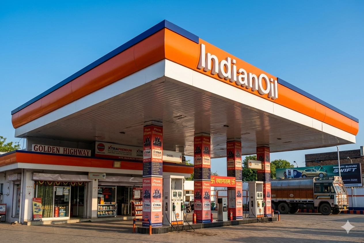 Indian Oil canopy signage
